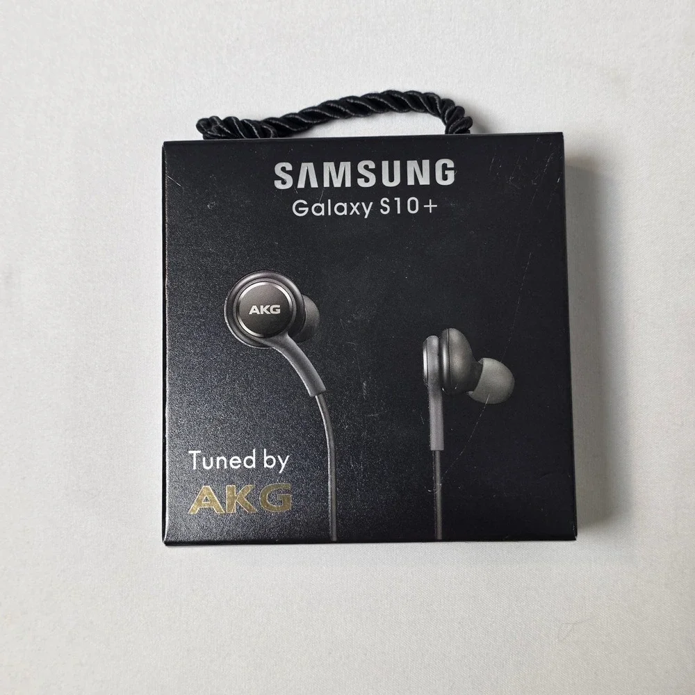 Samsung Galaxy S10+ 3.5mm Earphones w/ Mic Black Wired AKG Tuned GH59-15167A